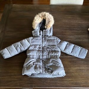 Jacadi Grey Girls Puffer coat 4T